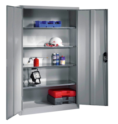 Stahlschrank 8931-052 S10279 lichtgrau 120,0 x 50,0 x 195,0 cm, aufgebaut